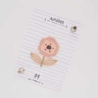 EMBROIDERED MOHNBLUME PASTELL ROSA