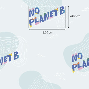 CANVAS NO PLANET B LIGHT BLUE