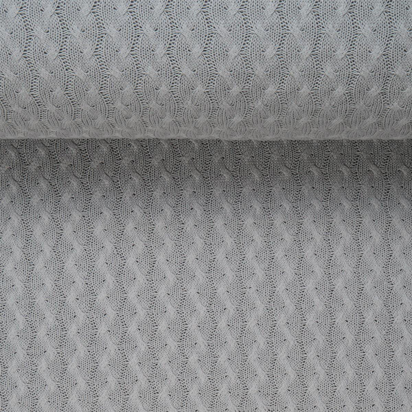 KNIT CABLE PATTERN GREY