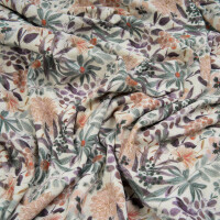 LINEN JERSEY FLOWERS PURPLE/NATURE