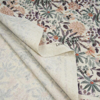 LINEN JERSEY FLOWERS PURPLE/NATURE