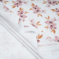 JERSEY AQUARELL FLOWERS AND LEAVES VIOLET