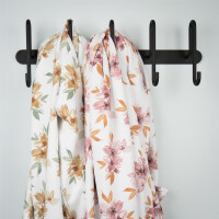 JERSEY AQUARELL FLOWERS AND LEAVES VIOLET