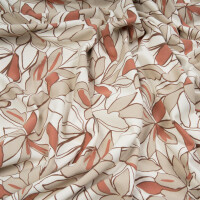 FRENCH TERRY BIG FLOWERS ECRU