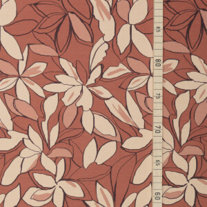 FRENCH TERRY BIG FLOWERS BRICK