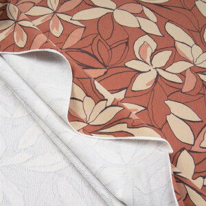 FRENCH TERRY BIG FLOWERS BRICK