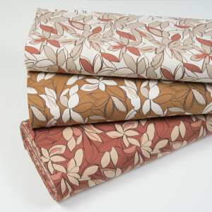 FRENCH TERRY BIG FLOWERS BRICK