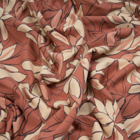 FRENCH TERRY BIG FLOWERS BRICK