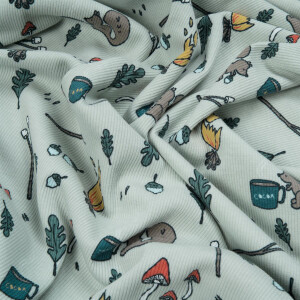 ORGANIC RIB JERSEY LIL CAMPER SEA GREEN