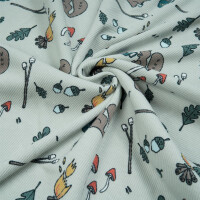 ORGANIC RIB JERSEY LIL CAMPER SEA GREEN