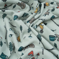 ORGANIC RIB JERSEY LIL CAMPER SEA GREEN