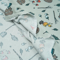 ORGANIC RIB JERSEY LIL CAMPER SEA GREEN