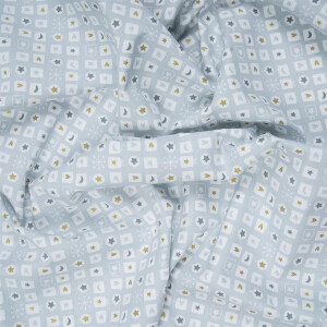 POPLIN LITTLE GIFTS LIGHT GREY/GOLD