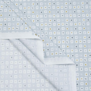 POPLIN LITTLE GIFTS LIGHT GREY/GOLD