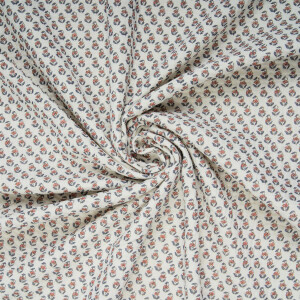 ORGANIC DOUBLE GAUZE RED FLORAL