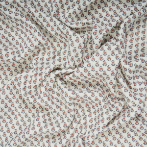ORGANIC DOUBLE GAUZE RED FLORAL