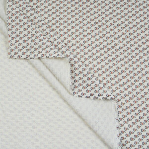 ORGANIC DOUBLE GAUZE RED FLORAL