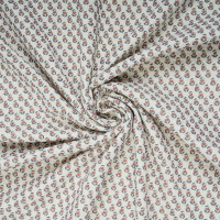 ORGANIC DOUBLE GAUZE RED FLORAL