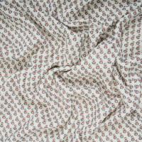 ORGANIC DOUBLE GAUZE RED FLORAL