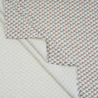 ORGANIC DOUBLE GAUZE RED FLORAL