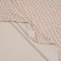 ORGANIC DOUBLE GAUZE ORANGE NEON FLOWERS