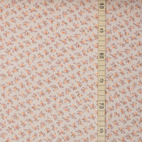 ORGANIC DOUBLE GAUZE ORANGE NEON FLOWERS