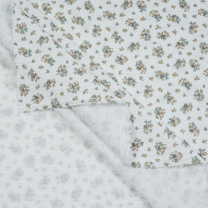 ORGANIC DOUBLE GAUZE FLOWER BOUQUETS BEIGE