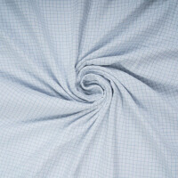 ORGANIC DOUBLE GAUZE SMALL GRID BLUE