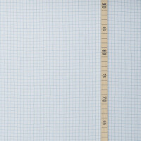 ORGANIC DOUBLE GAUZE SMALL GRID BLUE