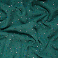 ORGANIC DOUBLE GAUZE SPRINKLE BLOSSOMS BOTTLE GREEN