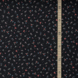 ORGANIC DOUBLE GAUZE SPRINKLE BLOSSOMS MIDNIGHT