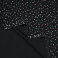 ORGANIC DOUBLE GAUZE SPRINKLE BLOSSOMS MIDNIGHT