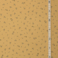 ORGANIC DOUBLE GAUZE HEDGEHOG AND FLOWERS MUSTARD
