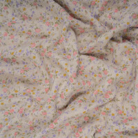 ORGANIC DOUBLE GAUZE COTTAGE BOUQUET TAUPE