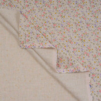 ORGANIC DOUBLE GAUZE COTTAGE BOUQUET TAUPE