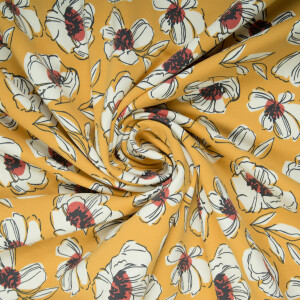 FRENCH TERRY BRUSHED ANEMONE MUSTARD