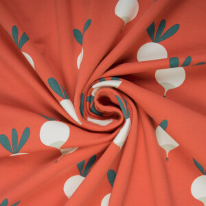 FRENCH TERRY BRUSHED RUST RADISH