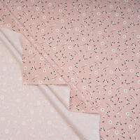 ORGANIC COTTON WHITE FLOWERS ROSE