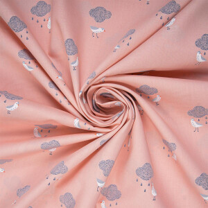 POPLIN BIRDS IN THE RAIN