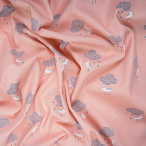 POPLIN BIRDS IN THE RAIN
