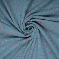 ORGANIC STRUCTURE CHECK BLOSSOM BLUE