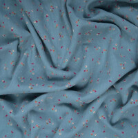ORGANIC STRUCTURE CHECK BLOSSOM BLUE