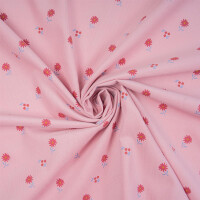 MICRO CORDUROY PINK RETRO FLOWERS