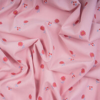 MICRO CORDUROY PINK RETRO FLOWERS
