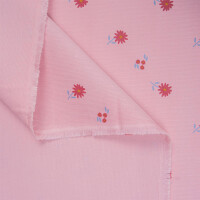 MICRO CORDUROY PINK RETRO FLOWERS
