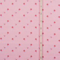 MICRO CORDUROY PINK RETRO FLOWERS