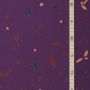 VISCOSE CREPE PETALS PLUM