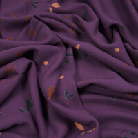 VISCOSE CREPE PETALS PLUM