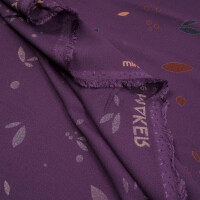 VISCOSE CREPE PETALS PLUM