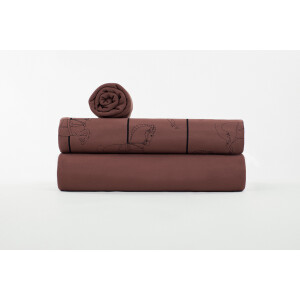 FRENCH TERRY CAROUSEL HORSE TIRAMISU BROWN